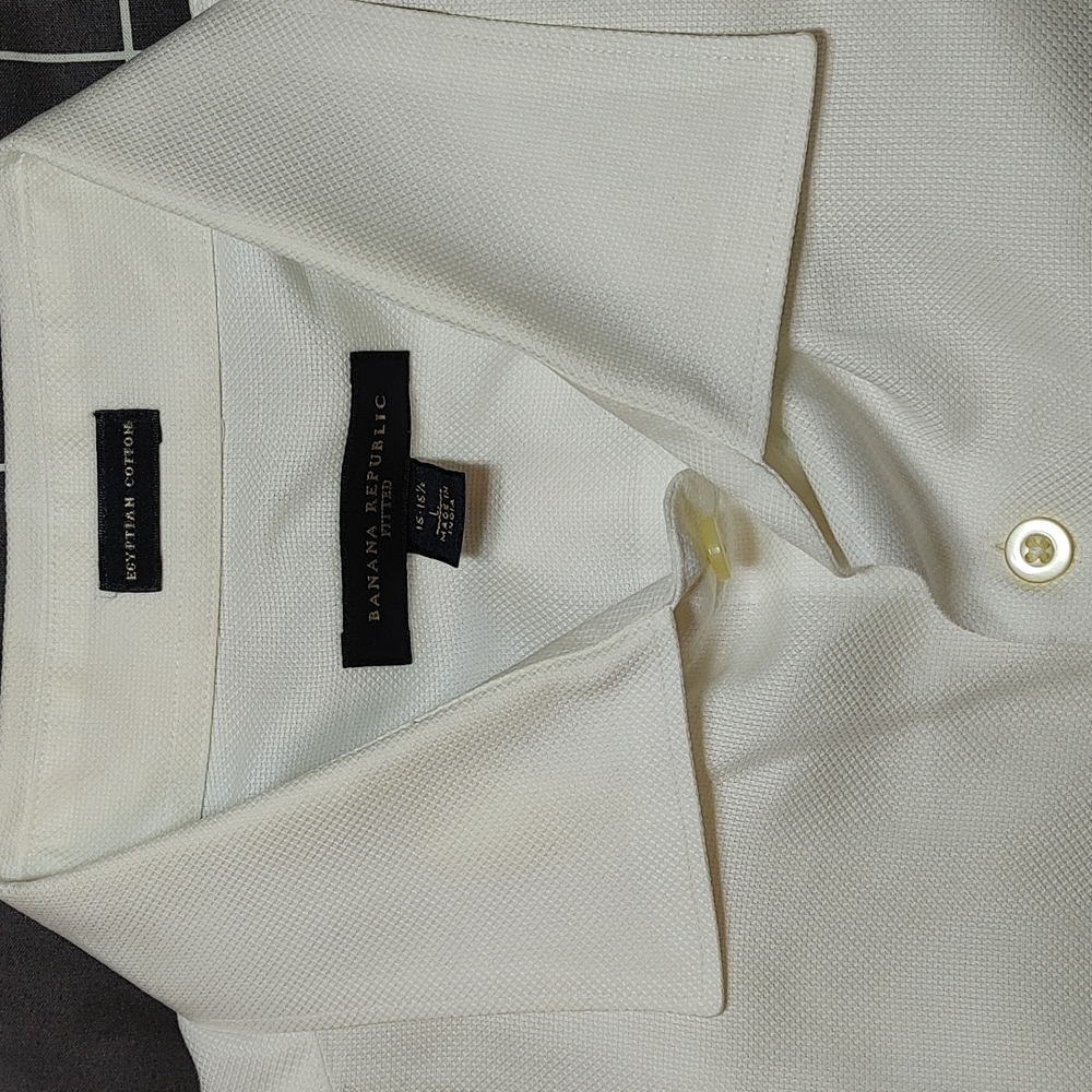 Banana Republic white button down with French cuffs 16.5